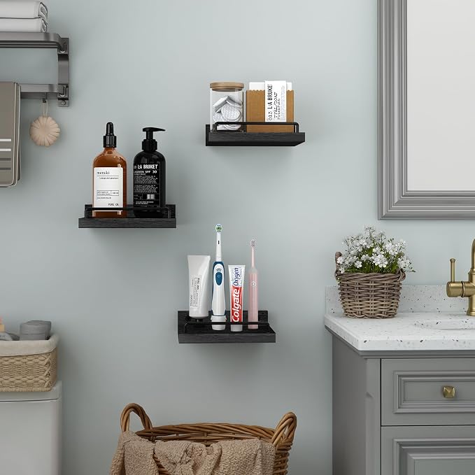 RYOFOBETTO Small Floating Shelf, 6 X 6 Inches Farmhouse Wall Shelves - Image 6