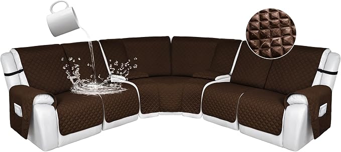HDCAXKJ 100% Waterproof Reclining Sectional Couch Covers L Shape Recliner Sofa by HDCAXKJ