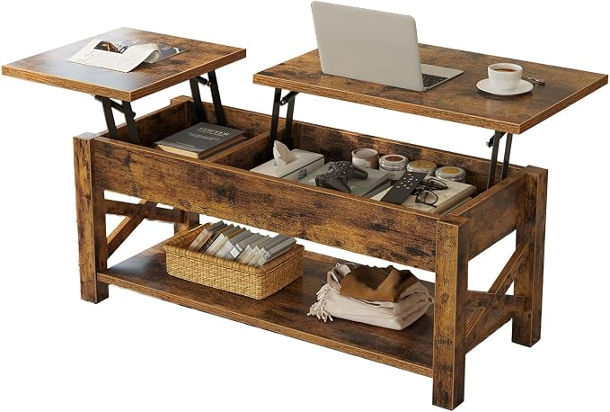 Rolanstar Coffee Table 47.2", 2 Way Lift Top by Rolanstar