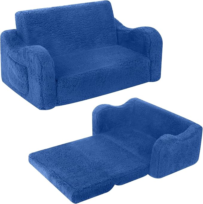 MOMCAYWEX Kids Sofa, 2-in-1 Flip-Out Foam Couch, Soft Play Lounge Chair by MOMCAYWEX