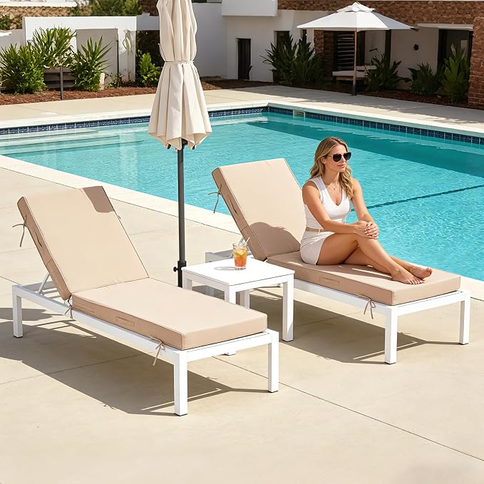 72x21x4in Lounge Cushions for Outdoor Furniture, Outdoor Lounge Chair Cushions - Image 6