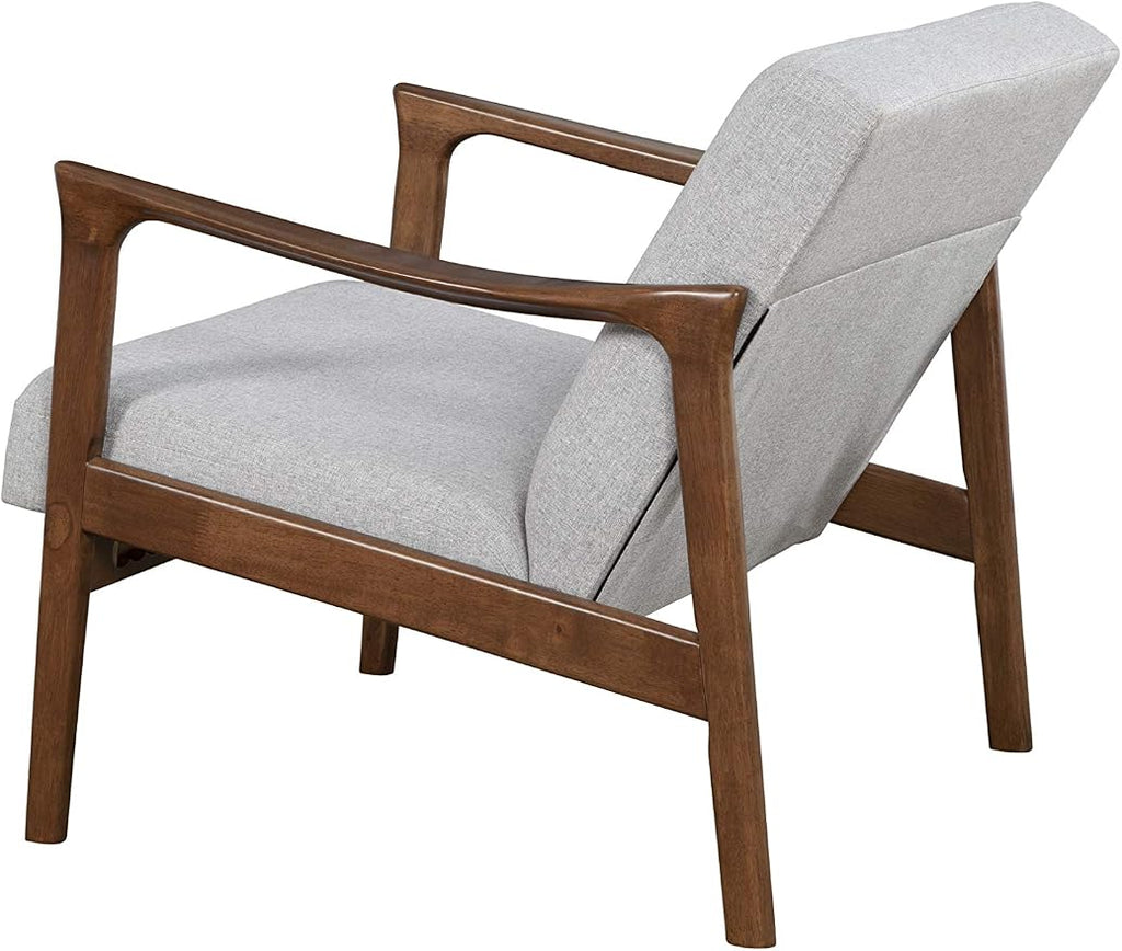 Alpine Furniture Zephyr Mid-Century Retro Accent Lounge Chair Wooden Arm - Image 6