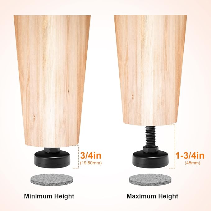 NANMOTUE Leveling Feet, Adjustable Furniture Levelers - Image 4
