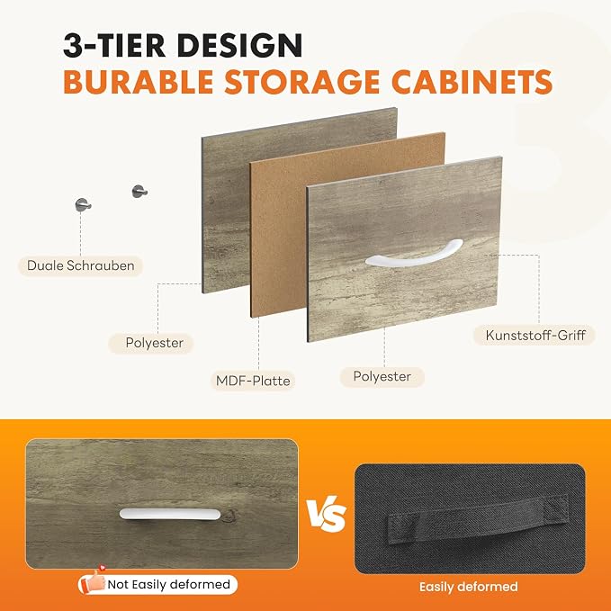 Sweetcrispy 8 Drawer Dresser for Bedroom Large Fabric Storage Tower Organizer - Image 4