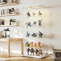 Display Cabinet with Glass Door and Lock, LED Lights 5-Shelf Curio Cabinets by glassdisplaycabinet