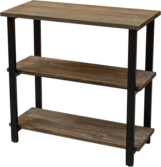 Alaterre Furniture Pomona Living Room 3-Tier Solid Wood Under-Window Bookshelf - Image 9