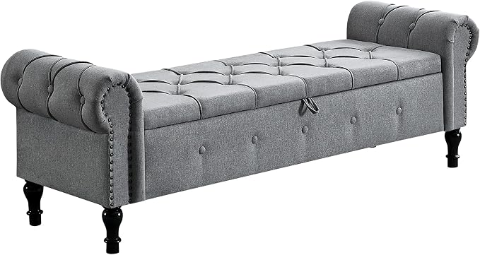 67 Inch Storage Bench for Bedroom, End of Bed Bench, King Size Benches - Image 9