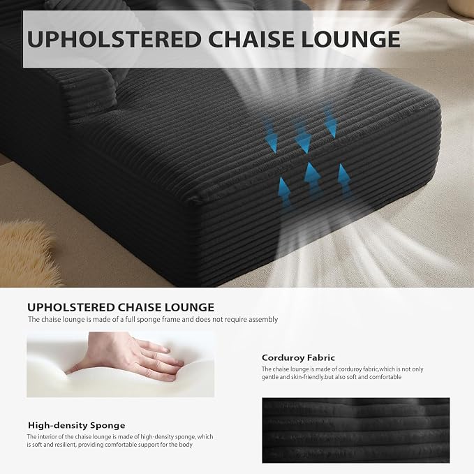 50 Inches Chaise Lounge Indoor, Oversized Chaise Lounge Chair - Image 4