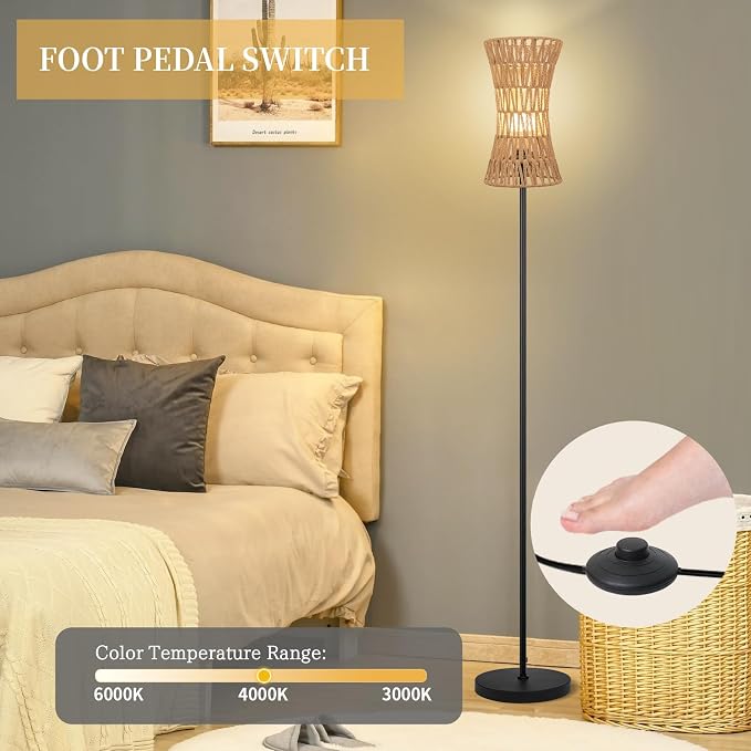 Ruiever Floor Lamp for Living Room, Farmhouse Floor lamp, Modern Standing lamp - Image 5