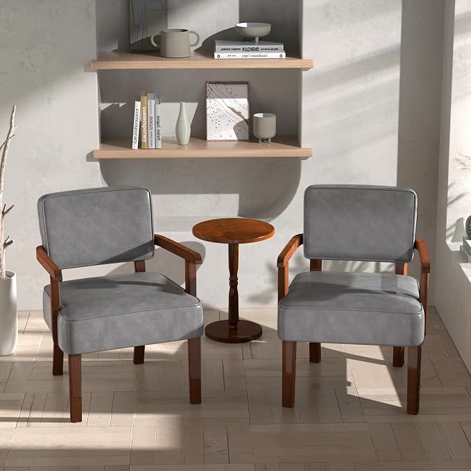 FAGAGA Accent Chair, PU Leather Oversized Living Room Chairs - Image 9