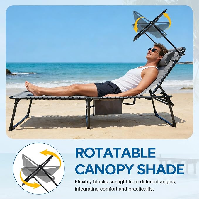 Outdoor Folding Lounge Chair - Image 3