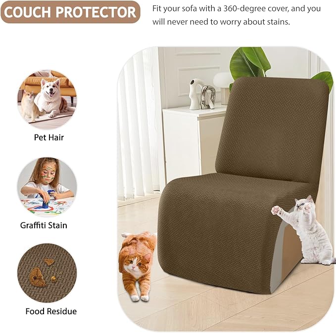 ALIECOM 100% Waterproof Recliner Sectional Couch Covers L Shape Stretch Corner - Image 6