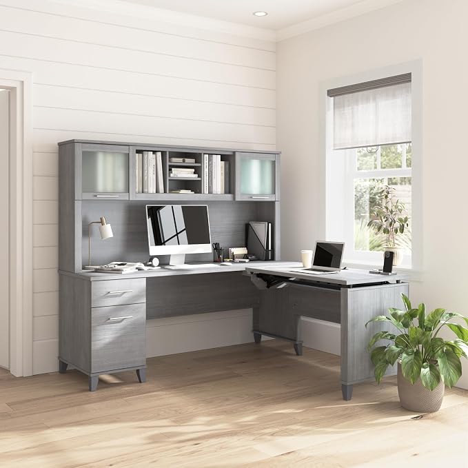 Bush Home 72-Inch L-Shaped Sit to Stand Desk - Image 2