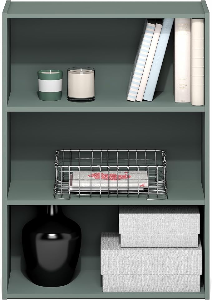 Furinno PASIR Book Shelf, 3-Tier Bookshelf, Storage Shelves Bookcase, 9.7 x - Image 5