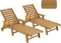Patio Chaise Lounge Chair Set of 2, Oversize Lounge Chairs by Serique