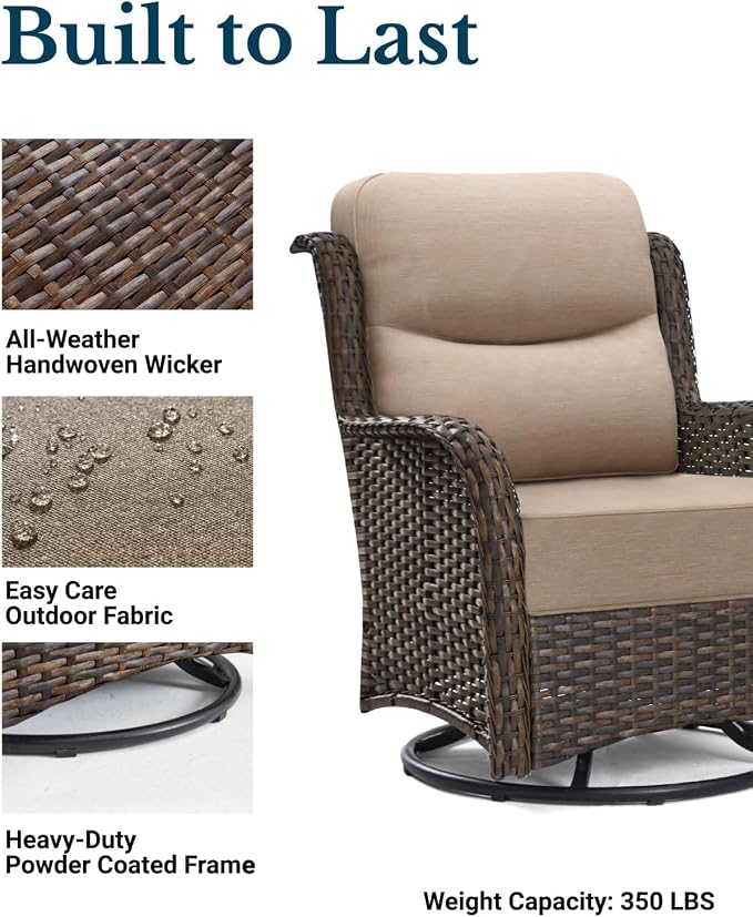 HILLGA Luxury High Back Patio Furniture Set - Image 6