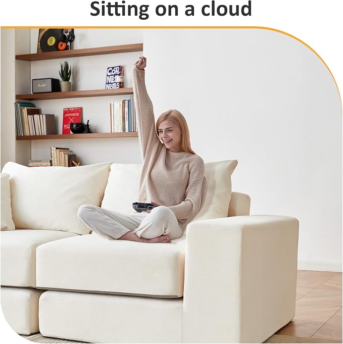 Modular Sectional Loveaeat Cloud Sofa, Boneless Couch - Image 8