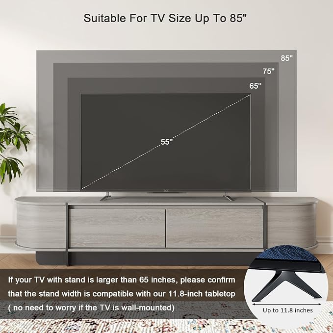 78.7'' Modern TV Stand for 55-85 Inch, Long Wooden TV Console - Image 3