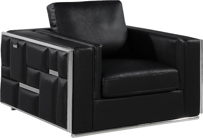 Blackjack Furniture Catania Modern Top Grain Italian Leather Sofa Set - Image 6