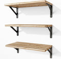 Fixwal Floating Shelves for Wall, Wood Wall Mounted Shelves for Bedroom by Fixwal