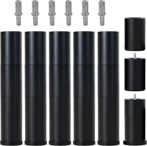 12 Inch Bed Legs Replacement for Adjustable Bed Base Frame, 3 in 1 Screw in Legs by Skuehod