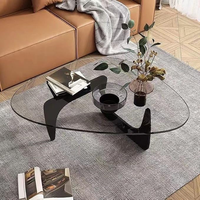 Modern Coffee Table for Living Room, 35.8" Minimalist Black Center Table - Image 5