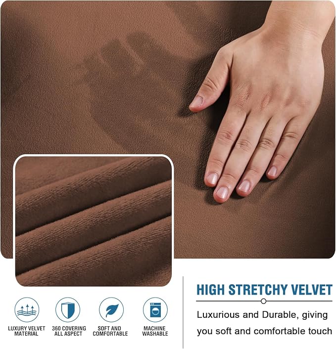 H.VERSAILTEX Real Velvet Futon Cover Armless Sofa Covers Sofa Bed Covers - Image 3