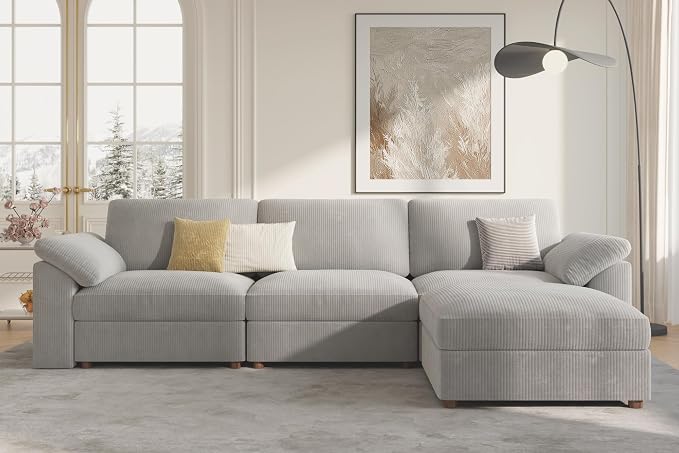 EASE MOOSE Oversized Sectional Modular Sofa, L Shape Sectional Couch Wide Deep - Image 5