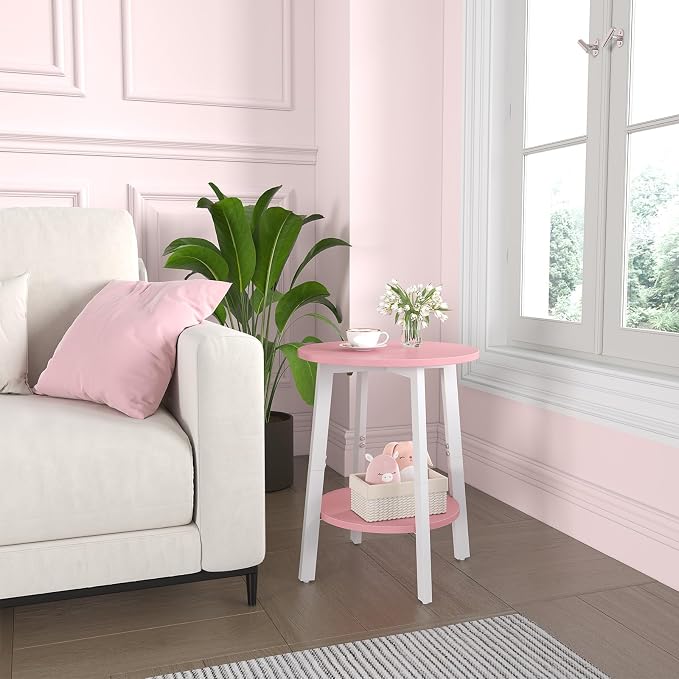 sthmec Side Table, Small Round End Table - Image 2