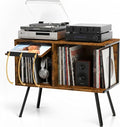 Faesun Flip Top Record Player Stand, Large Turntable Stand Holds up to 150+ by Faesun