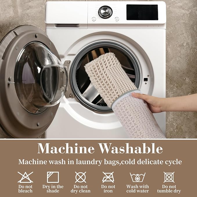RESARE Waffle Bath Mat, Super Absorbent Non Slip, Machine Washable, Ultra Soft - Image 6
