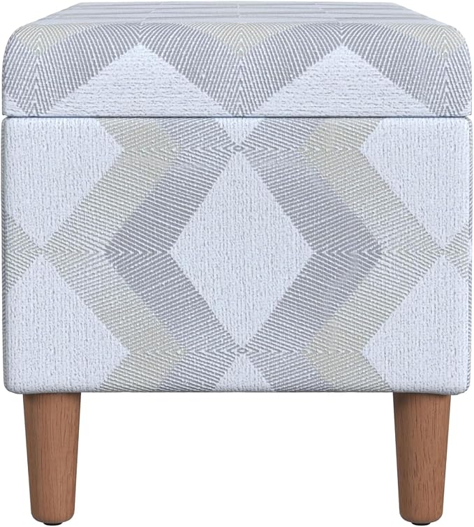HomePop Malmo Decorative Storage Bench -Natural Woven Geo - Image 7