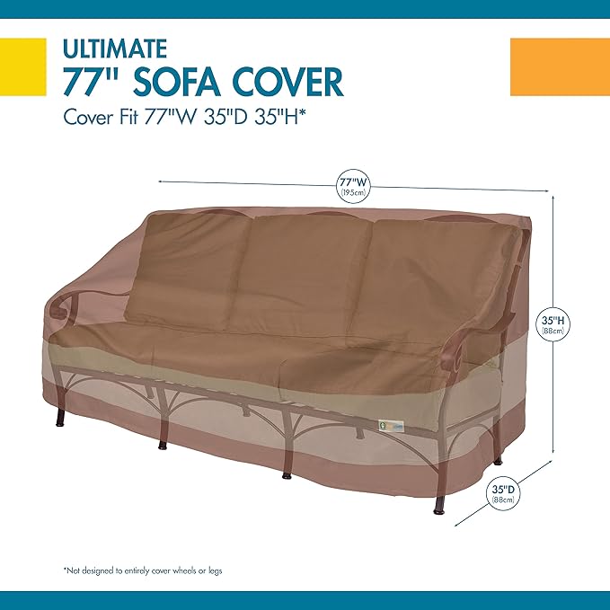 Duck Covers Ultimate Waterproof Patio Sofa Cover, Outdoor Couch Cover - Image 3