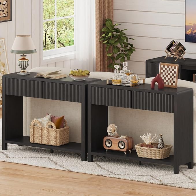 FATORRI Console Entryway Table, Modern Sofa Table - Image 8