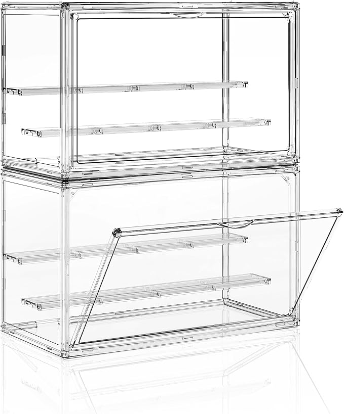 Clear Acrylic Display Case for Collectibles 3 Layer Hobby Figure Display Case by MSHOMELYDIRECT