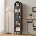 71" Tall Arched Cabinet with Acrylic Door, Modern Curio Arched Bookcase with by WelcometoIABIFO