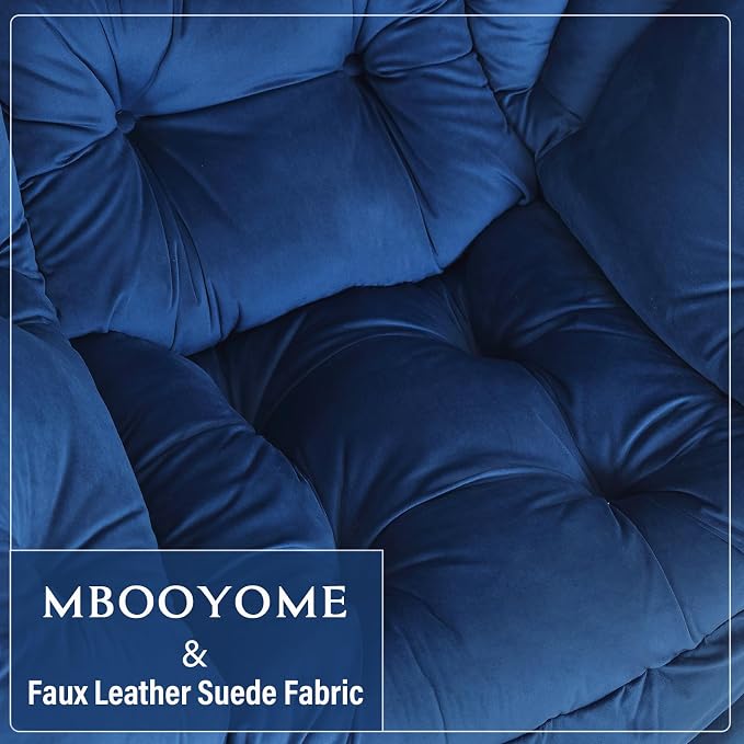 MBOOYOME Lazy Chair with Folding Ottoman, Modern Accent Armchair with Armrests - Image 9