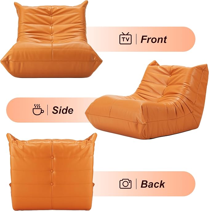 Hobestluk Giant Bean Bag Chair Lazy Floor Sofa, Memory Foam Fireside Sofa - Image 9