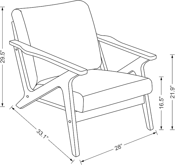 Zola Mid Century Modern Accent Chair Arm Chair: The Perfect Reading, Living Room - Image 3