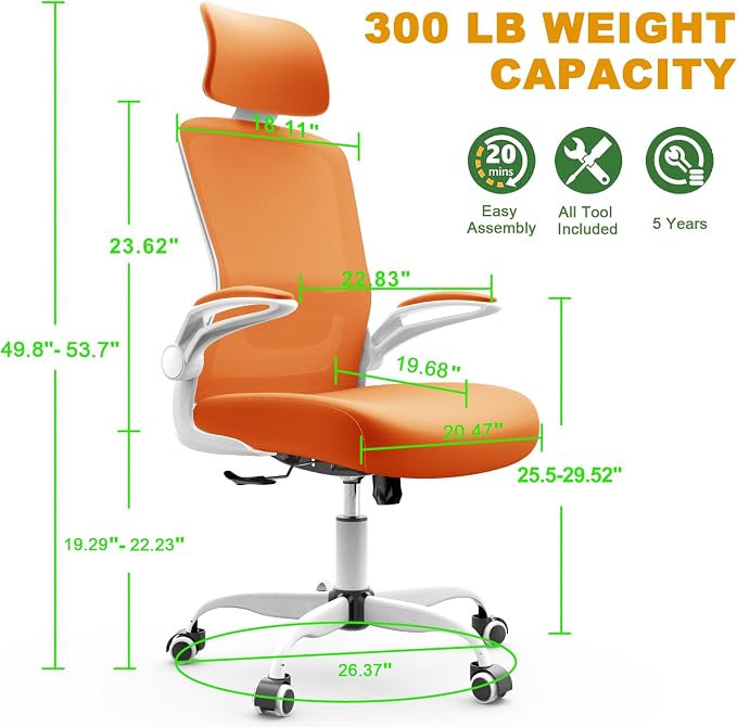 Mimoglad Office Chair, High Back Ergonomic Desk Chair - Image 2