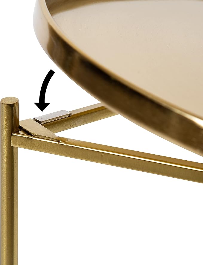 Kate and Laurel Ulani Modern Nesting Side Table; Set of 2; Gold; Sophisticated - Image 7
