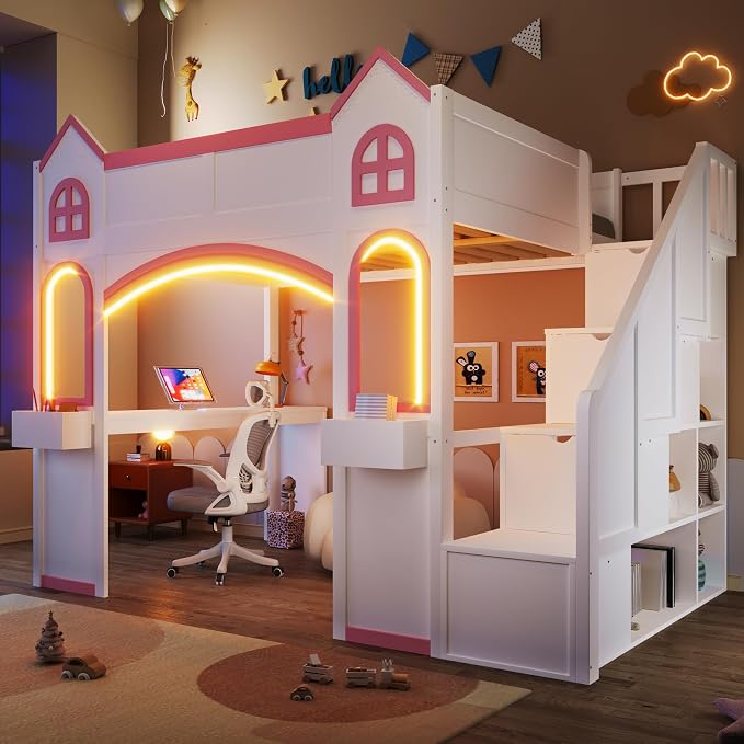 Princess-Themed Castle Loft Bed - Image 3