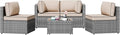 Patio Furniture Sets, 5 Piece Outdoor Sectional Sofas, Wicker Rattan Outdoor by Shintenchi%7CFurnitureMadeforRealLife