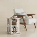 YOWOS Rotating Bookshelf Tower, 360° Display Spinning Bookcase, Bamboo by YOWOS