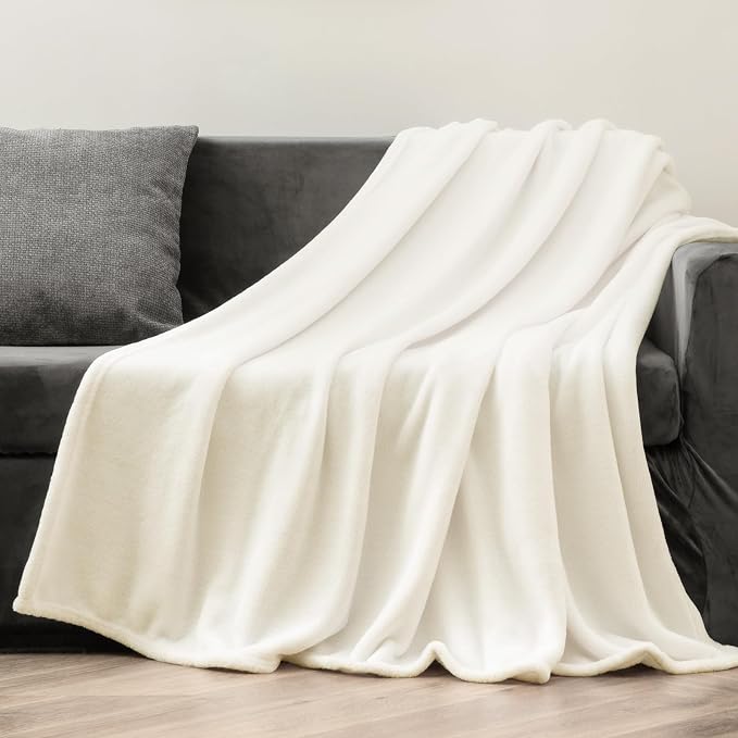 BEDELITE Fleece Blanket Cream Throw Blankets - Image 6