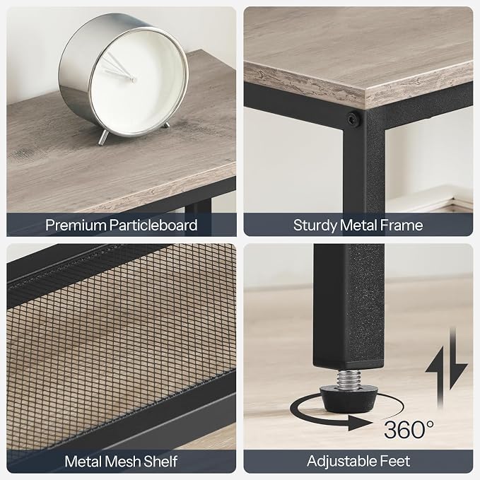 HOOBRO Narrow Console Table, Sofa Table, 4-Tier Industrial Entryway Table - Image 5