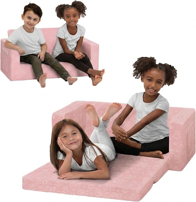 Delta Children - Serta Perfect Sleeper Kids 2-Seater Sofa, Convertible 2-in-1 by DeltaChildren