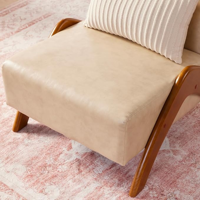 Oversized Accent Chair, upholstered armless mid Century Modern Living Room Chair - Image 4