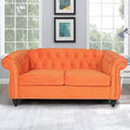 Mid-Century 2 Seater Sofa, Velvet Loveseat by YUCHIATHSoulFurniture