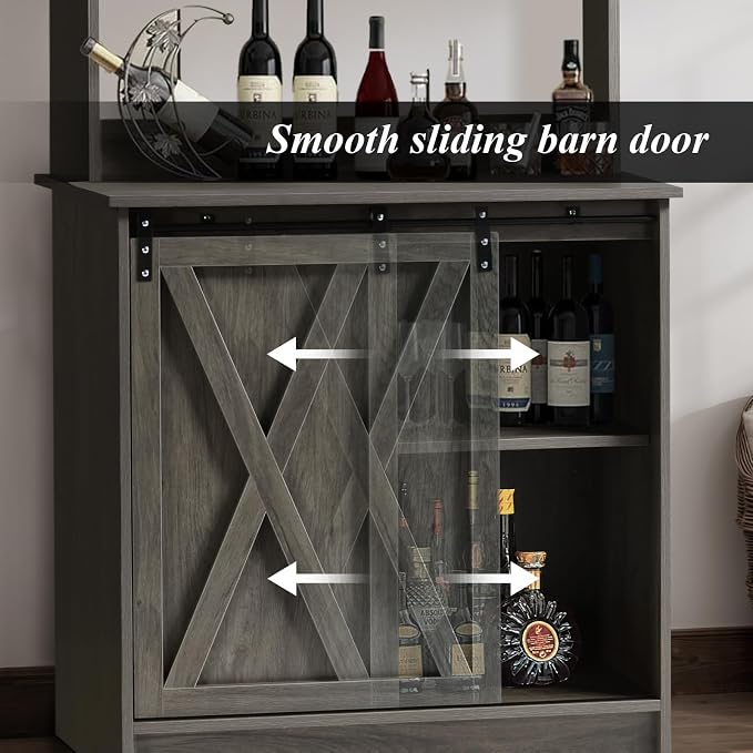 4ever2buy Farmhouse Coffee Bar Cabinet - Image 4